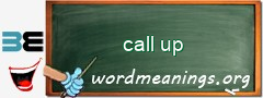 WordMeaning blackboard for call up